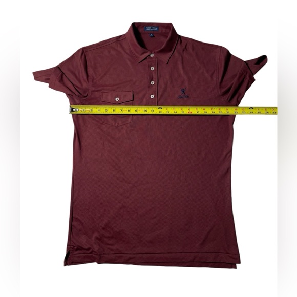 Peter millar Crown Crafted Golf Polo Men Medium Lake Nona Polka Dot Performance - Picture 5 of 5